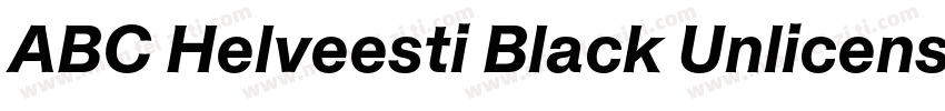 ABC Helveesti Black Unlicensed Tria字体转换